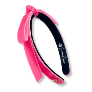 Thin Hot Pink Ribbon Bow Headband