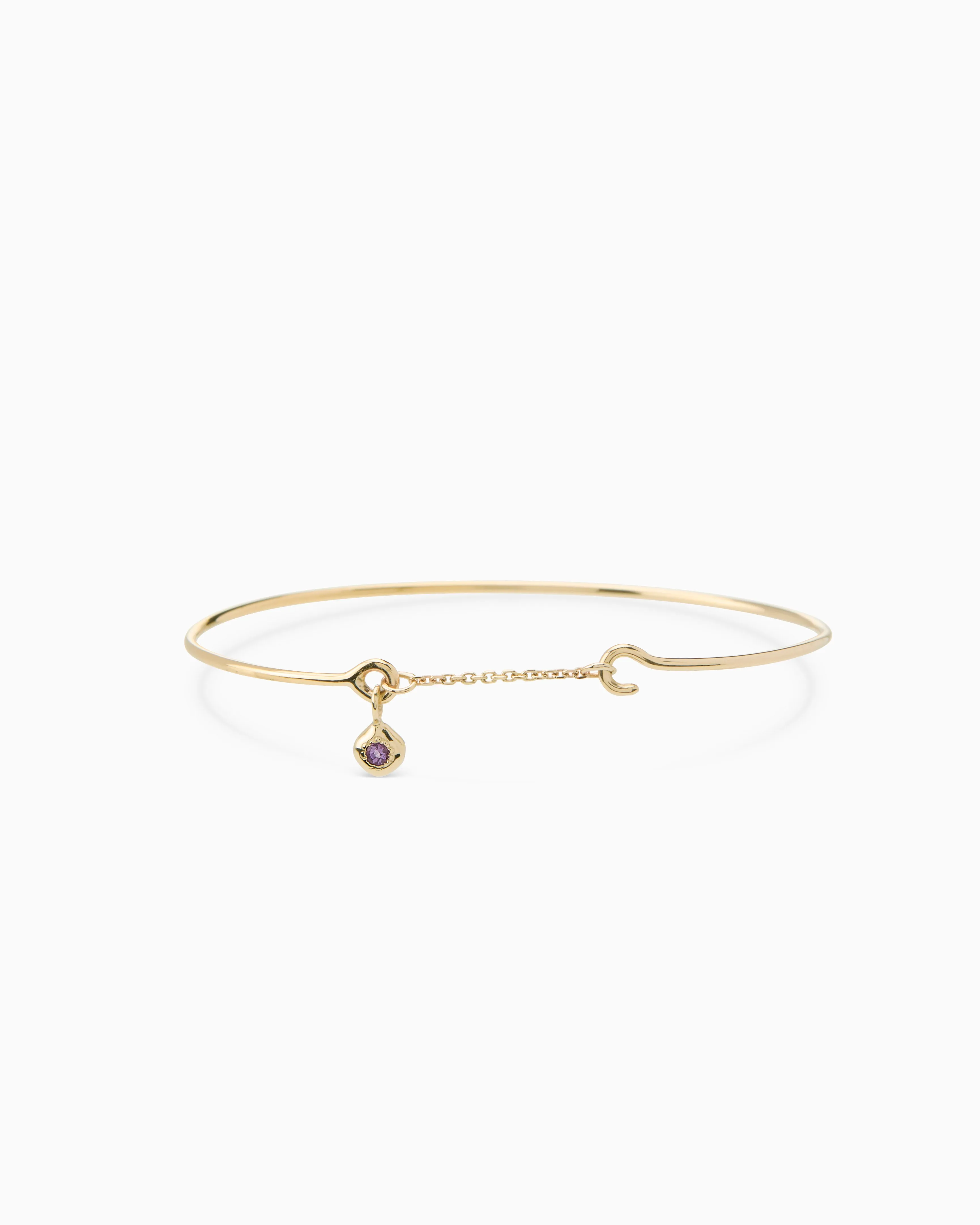 Tiny Birthstone Weave Bracelet | Yellow Gold