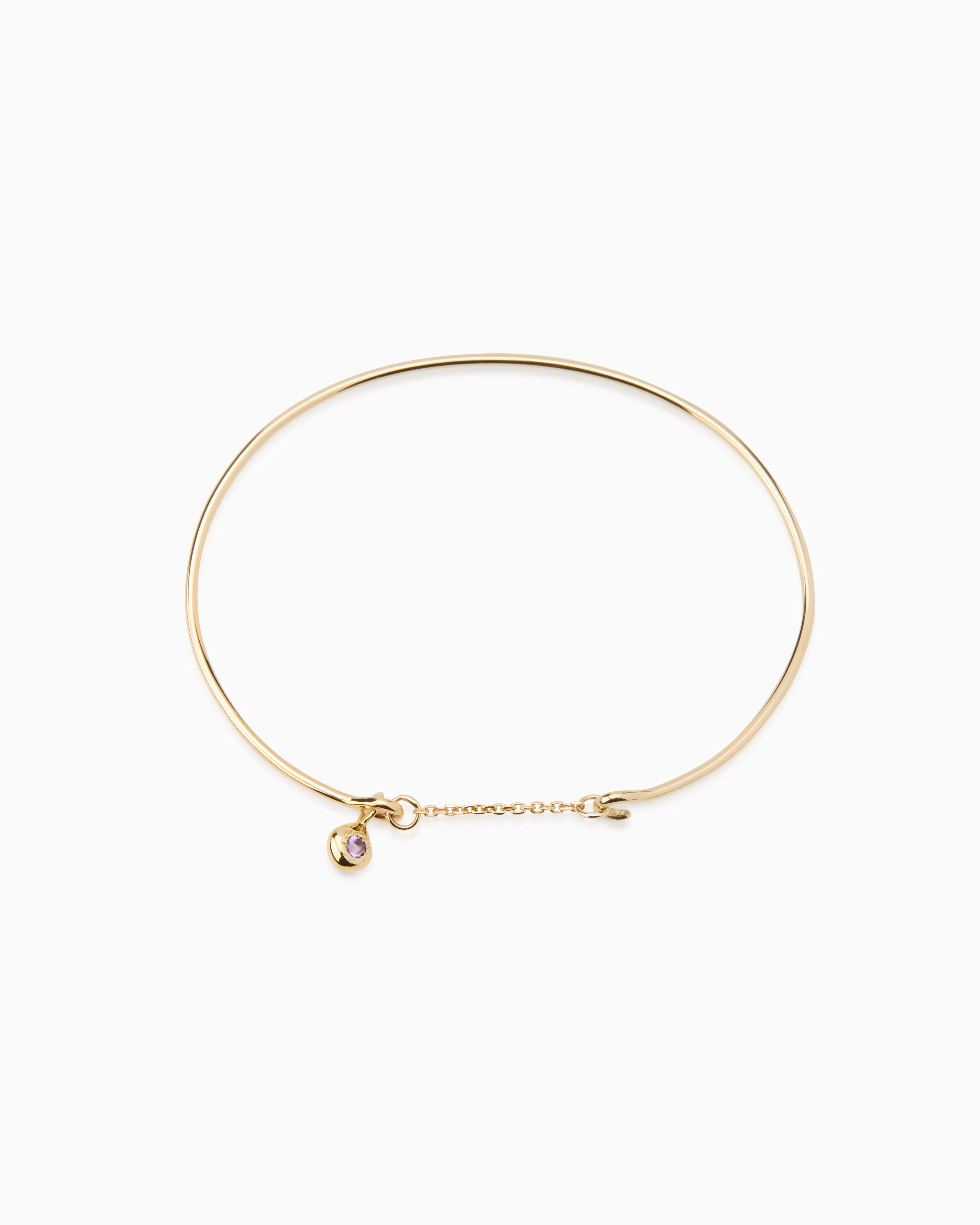 Tiny Birthstone Weave Bracelet | Yellow Gold