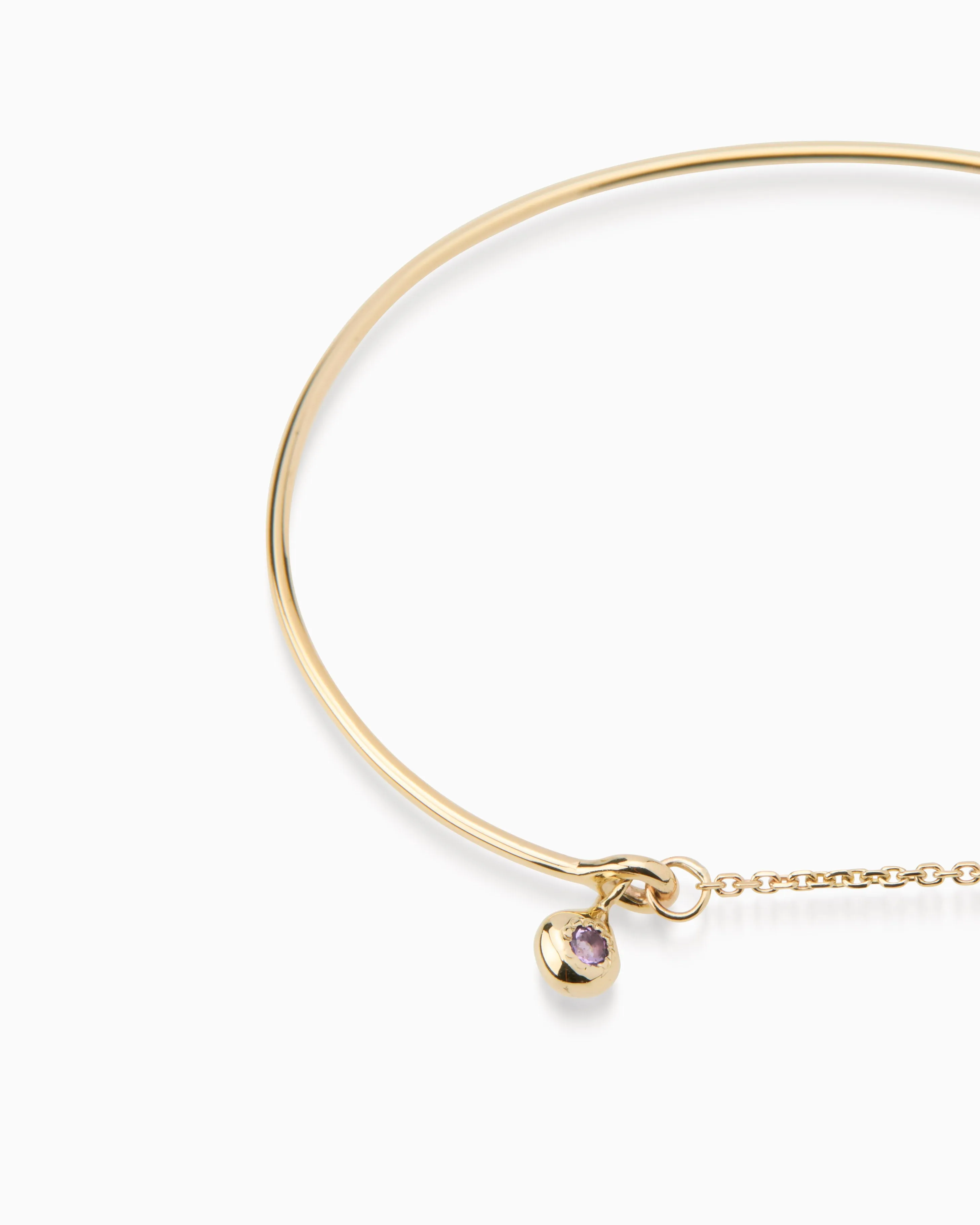 Tiny Birthstone Weave Bracelet | Yellow Gold