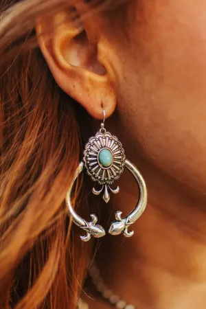 Turquoise Concho Naja Earrings