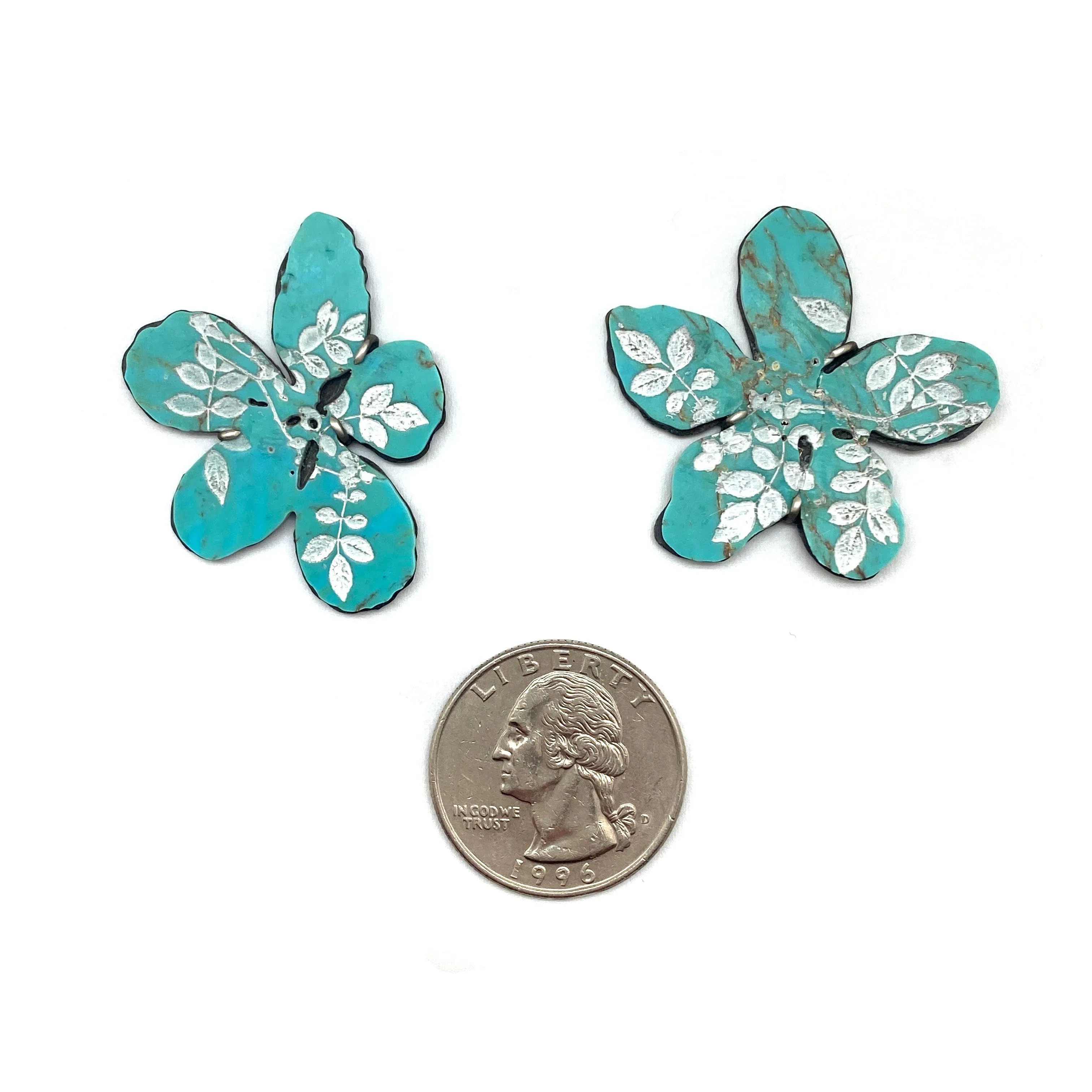 Turquoise Flower Earrings