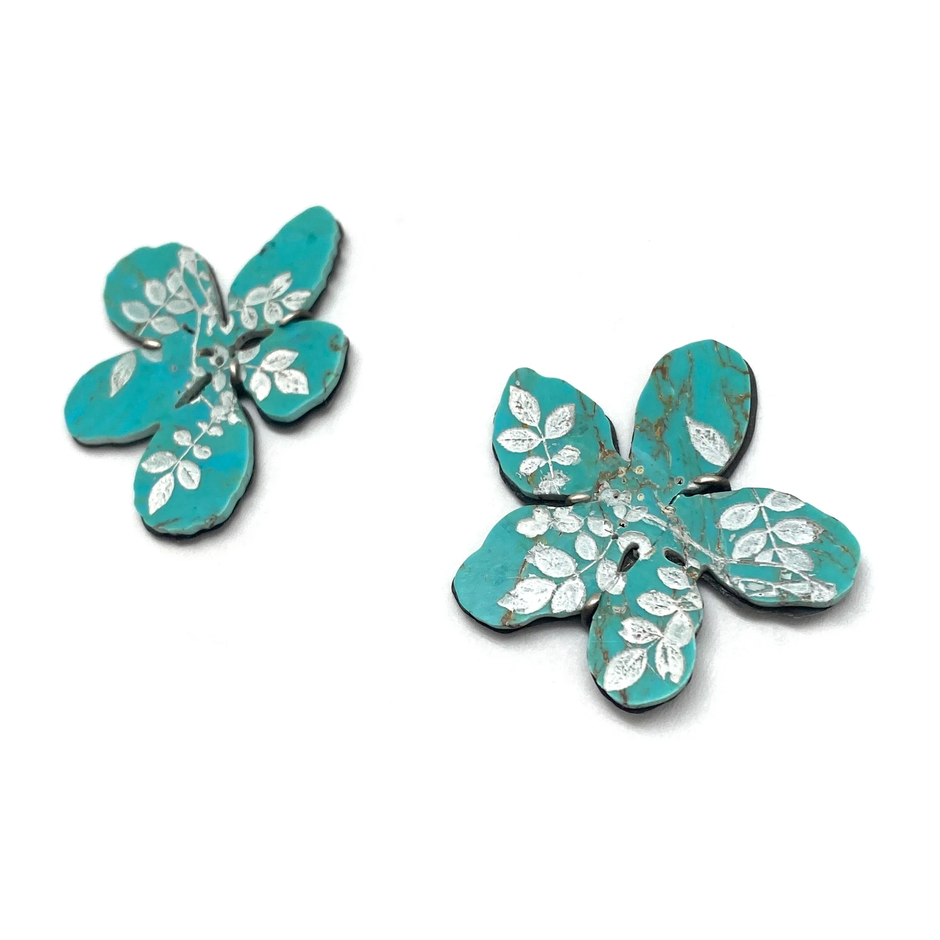 Turquoise Flower Earrings