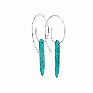 Turquoise Spiral Earrings