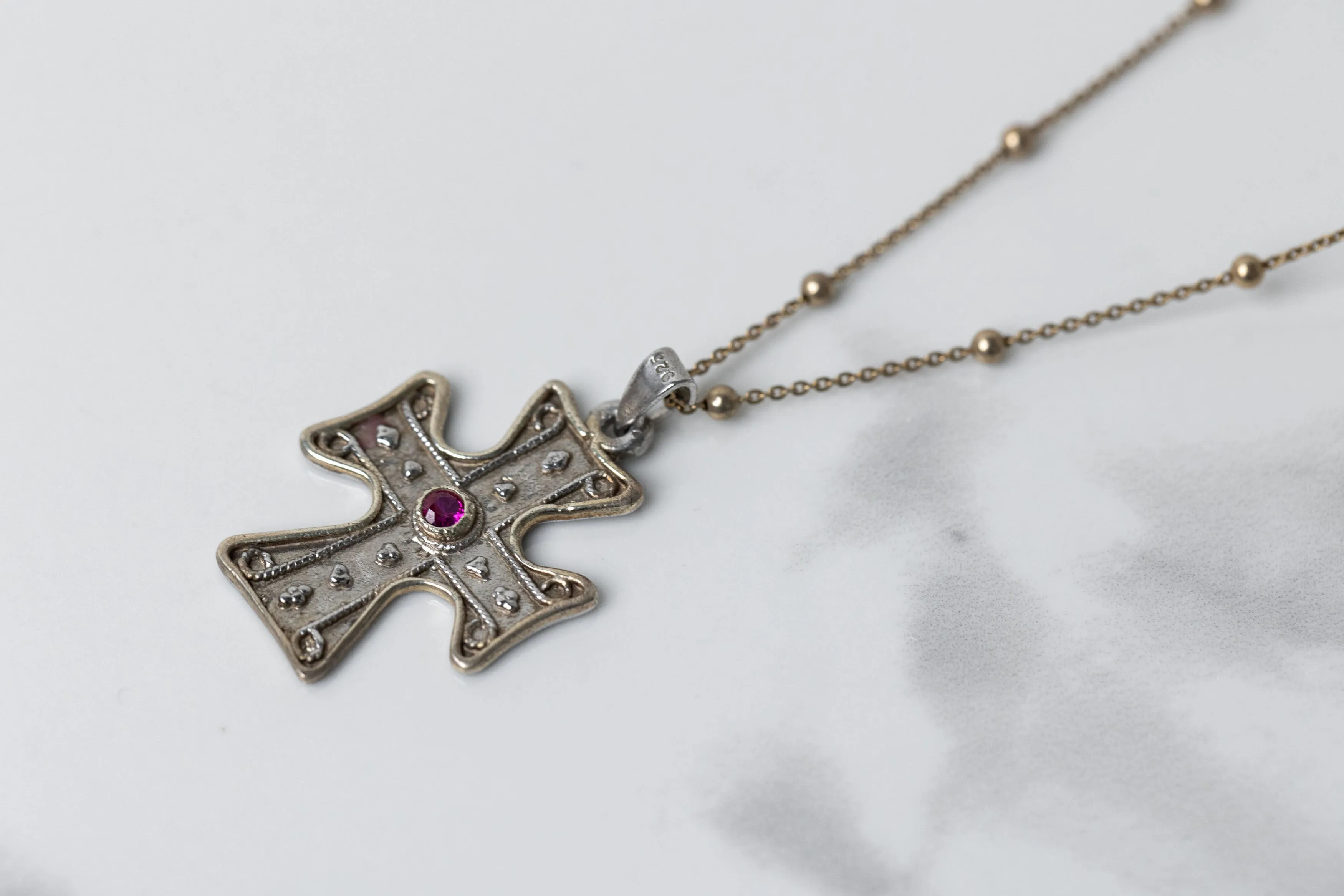 Two colors cross pendant/necklace