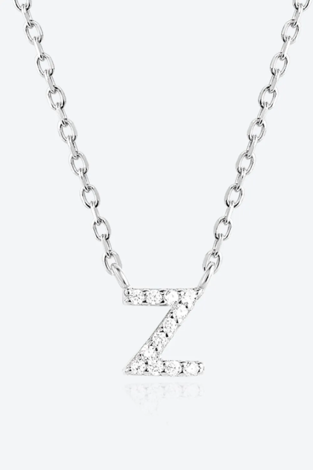 V To Z Zircon 925 Sterling Silver Necklace