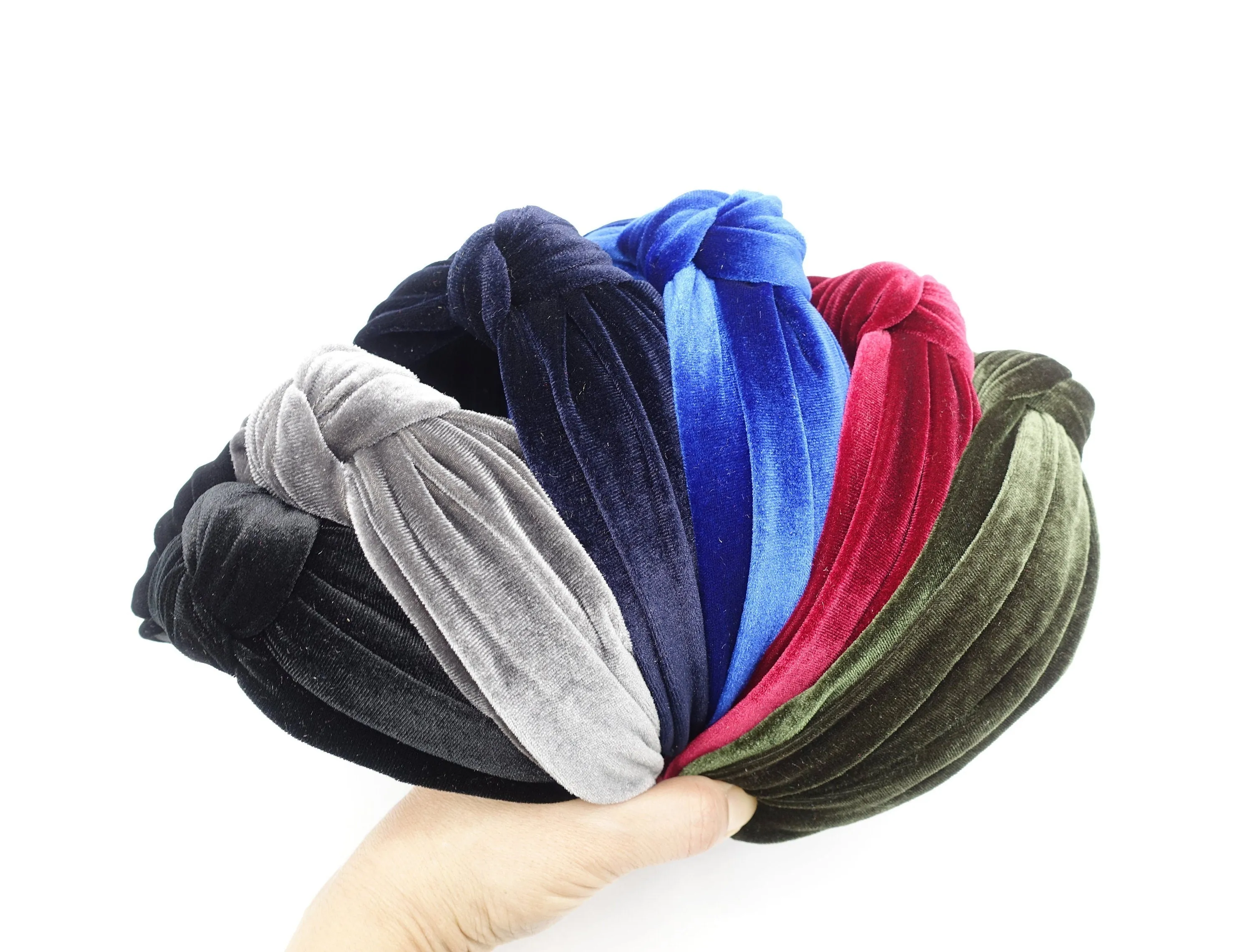 velvet knot headband basic  layered hairband women hair accessories