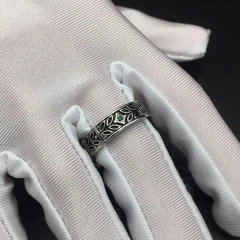 Vintage Women Men Ring 925 Silver Jewelry with Zircon Gemstone Finger Rings Accessories for Wedding Engagement Gift Wholesale