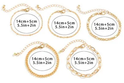 Women's Simple Twin Cross Chain Bracelet