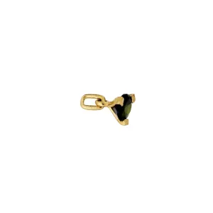 Yellow Gold Vermeil Green Tourmaline Charm